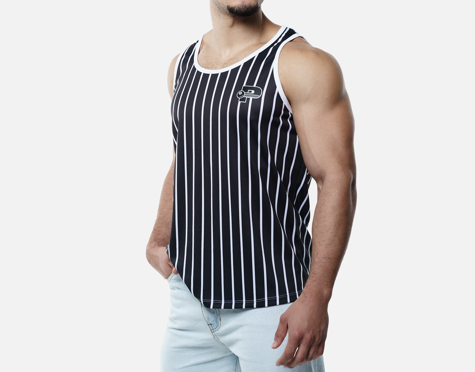 Black Striped Tank Top - Image 3