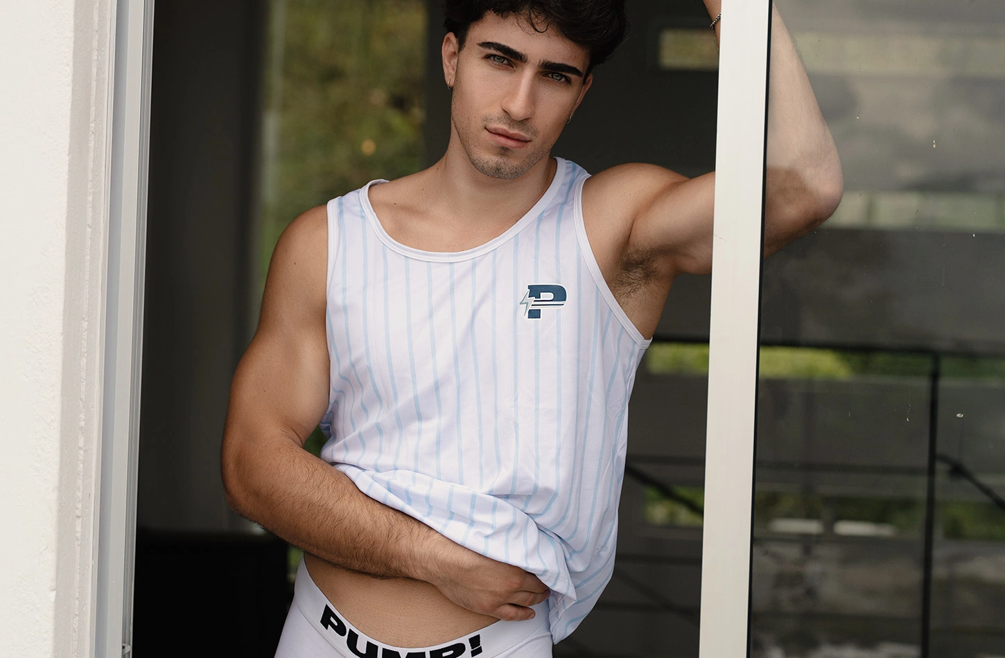 Sky Blue Striped Tank Top - Image 8