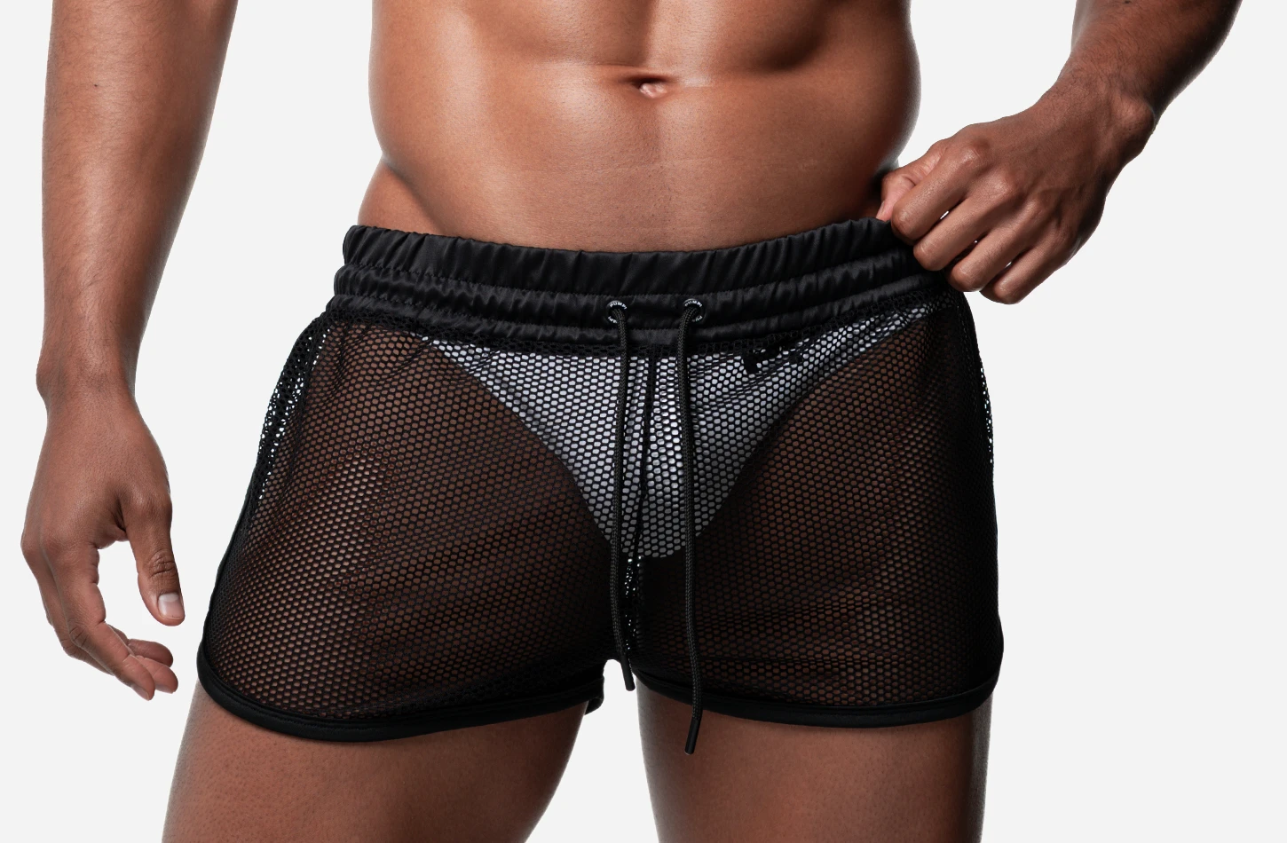 Black Mesh Short